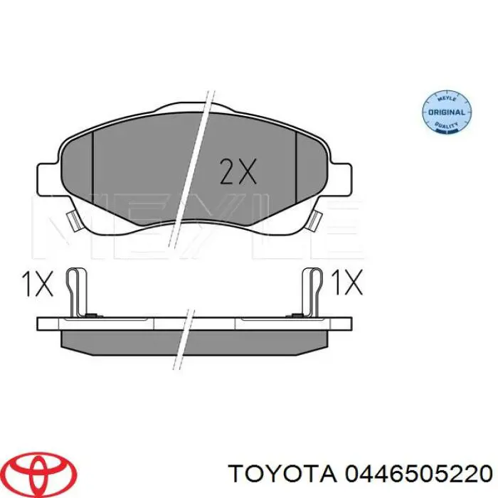 Гальмівні колодки Toyota 0446505220 ціна, від 25.19 USD