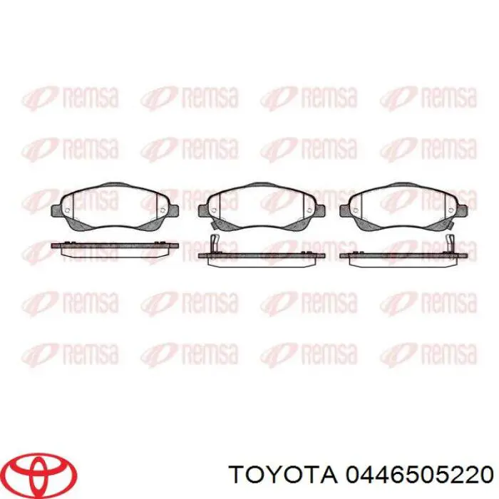 Купити 0446505220 Toyota Колодки гальмівні передні, дискові