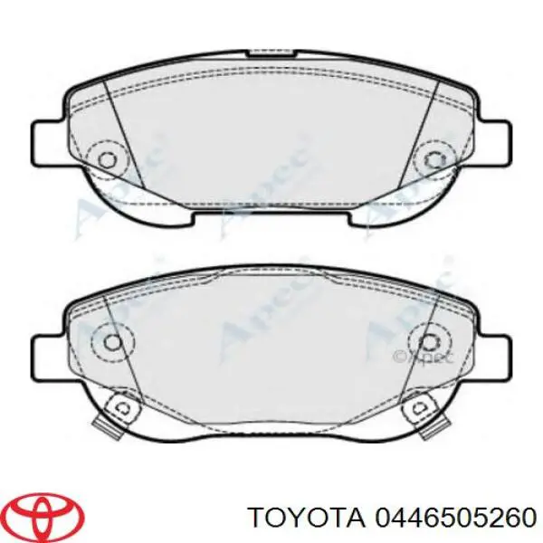 0446505260 Toyota Передні гальмівні колодки