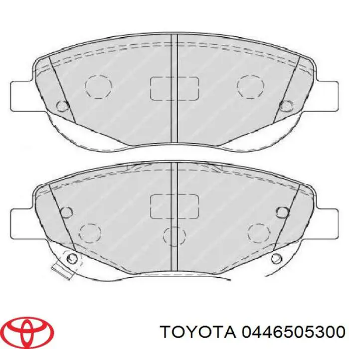 Передні тормозні колодки 0446505300 Toyota