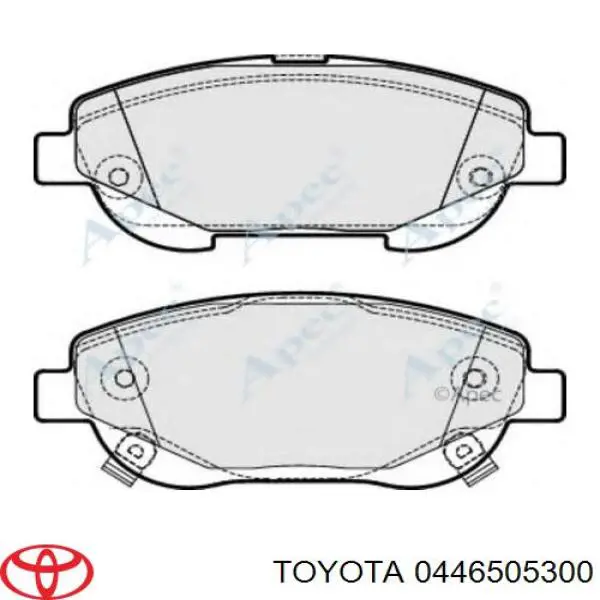 0446505300 Toyota колодки гальмівні передні, дискові