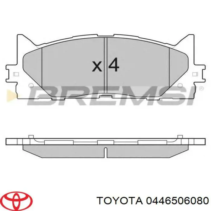 Гальмівні колодки Toyota 0446506080 ціна, від 28.69 USD