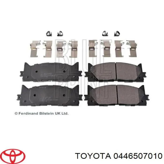 Колодки гальмівні передні, дискові 0446507010 Toyota