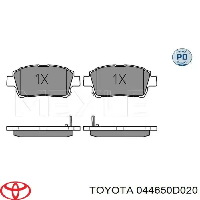 Купити 044650D020 Toyota Колодки гальмівні передні, дискові