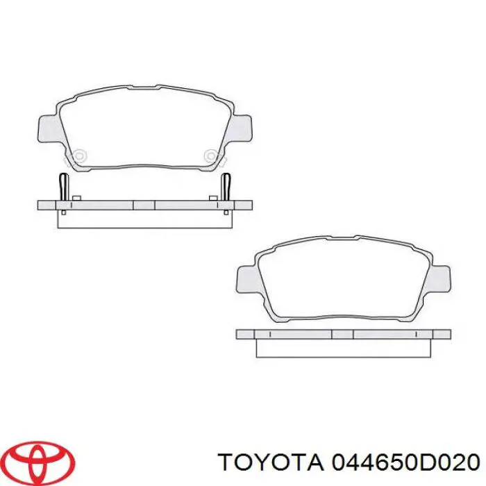 Передні тормозні колодки 044650D020 Toyota