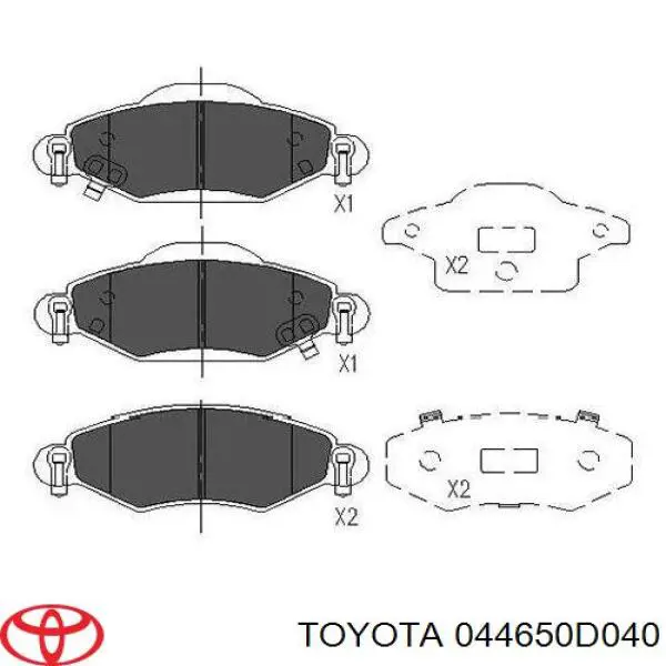 Тормозні колодки Toyota 044650D040