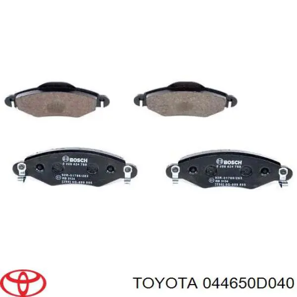 044650D040 Toyota Передні гальмівні колодки