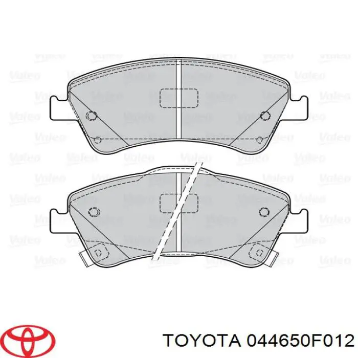 Купити 044650F012 Toyota Колодки гальмівні передні, дискові