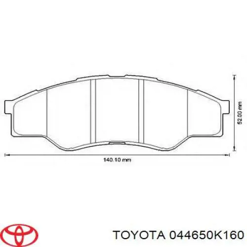 Купити 044650K160 Toyota Колодки гальмівні передні, дискові