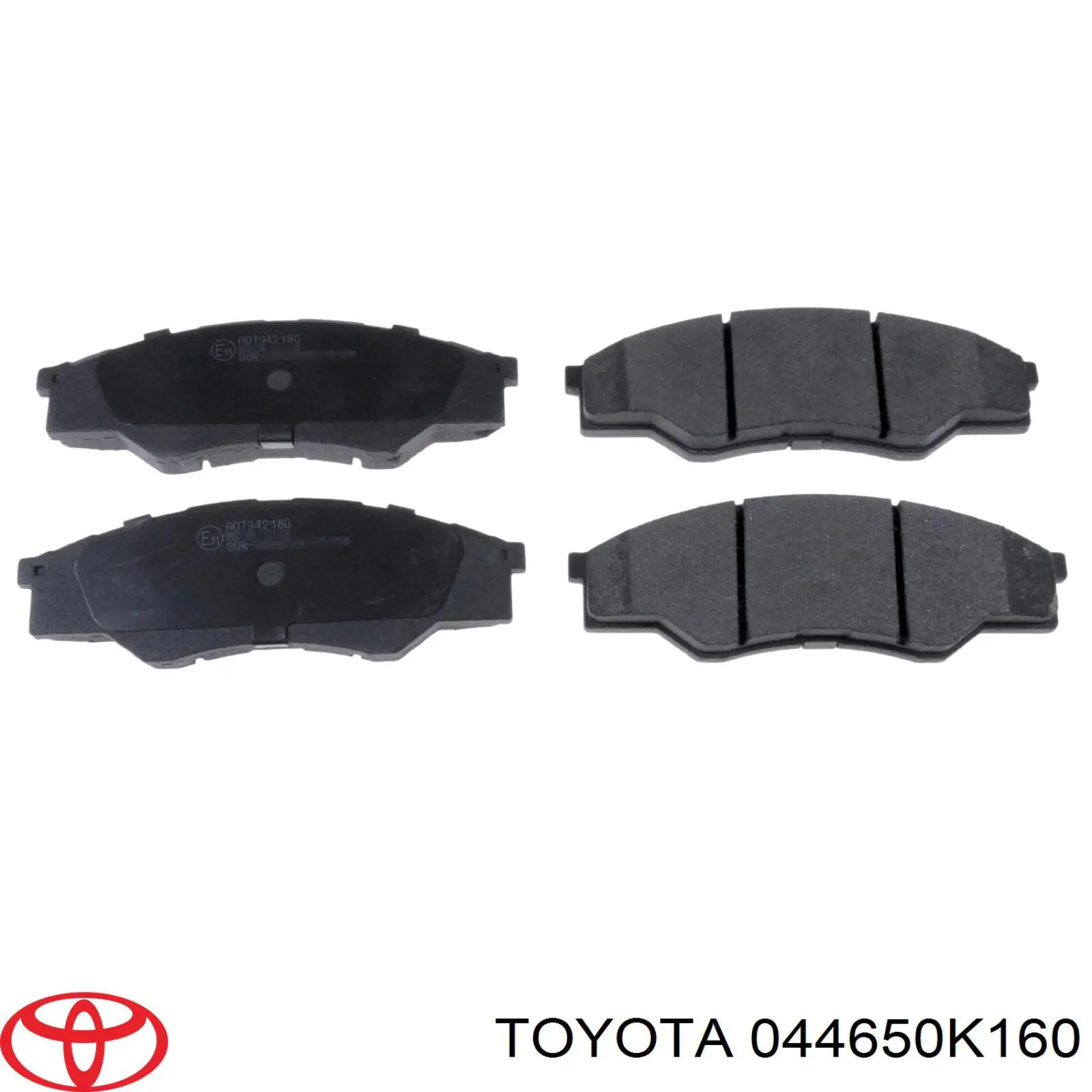 044650K160 Toyota Передні гальмівні колодки
