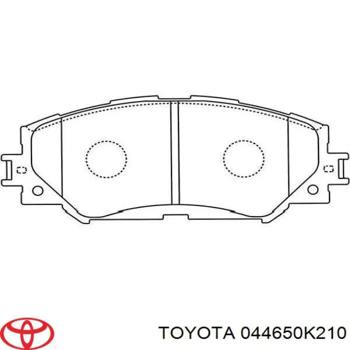 Колодки гальмівні передні, дискові 044650K210 Toyota