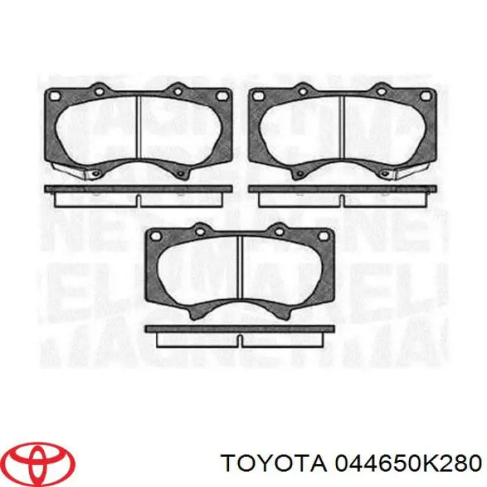 Колодки гальмівні передні, дискові 044650K280 Toyota