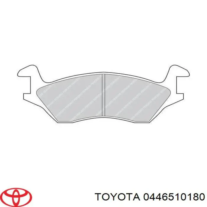Передні тормозні колодки 0446510180 Toyota