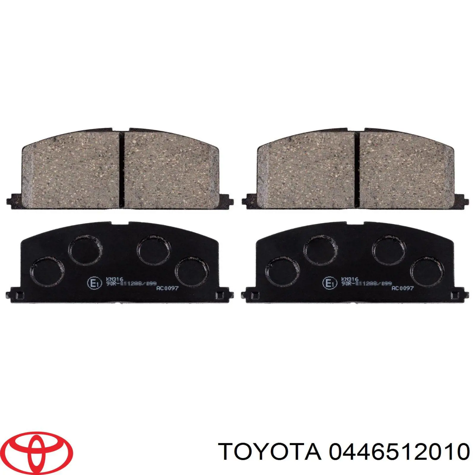 0446512010 Toyota колодки гальмівні передні, дискові