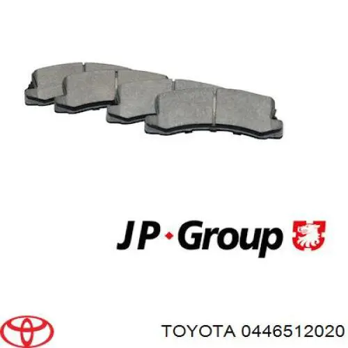 0446512020 Toyota колодки гальмівні передні, дискові
