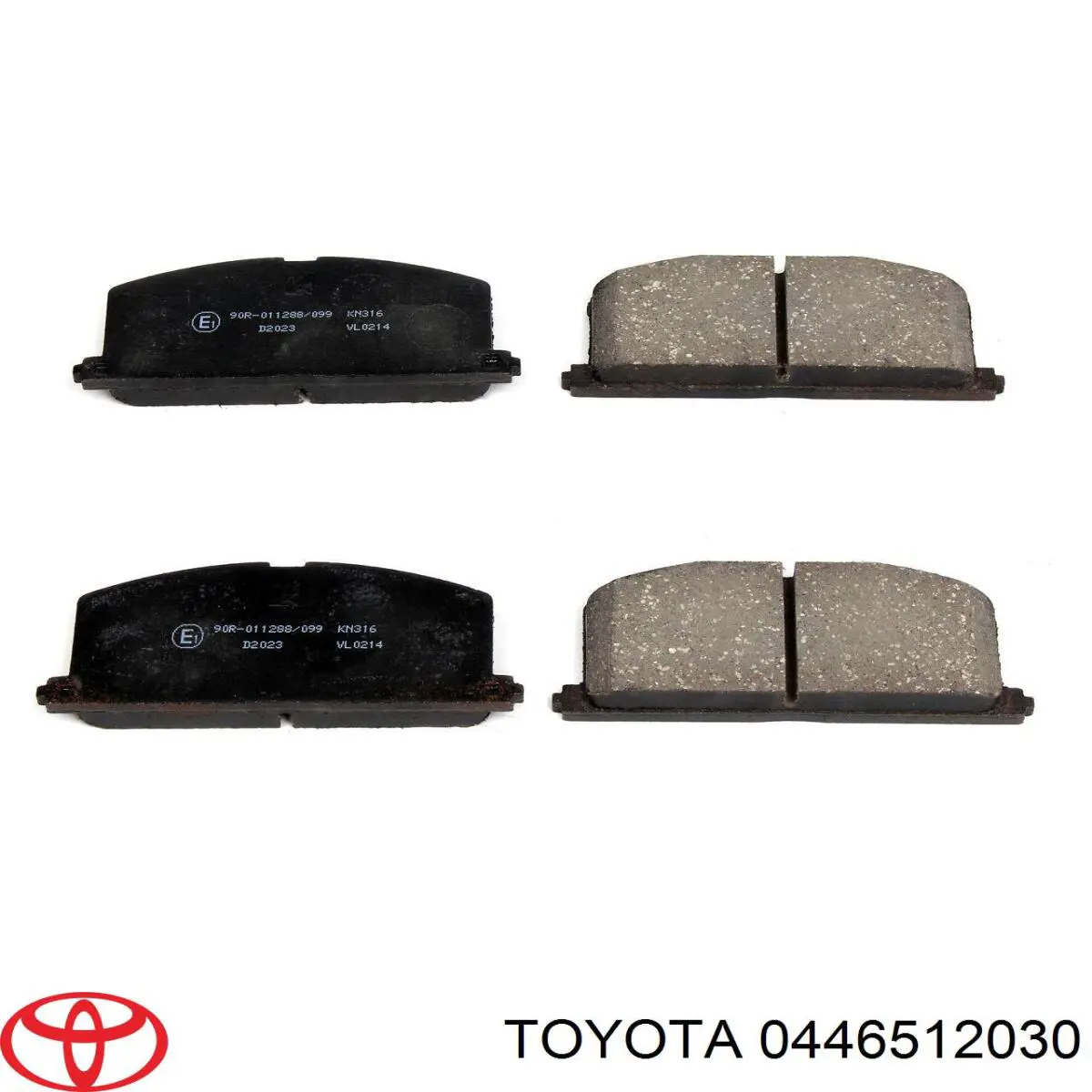 0446512030 Toyota Передні гальмівні колодки