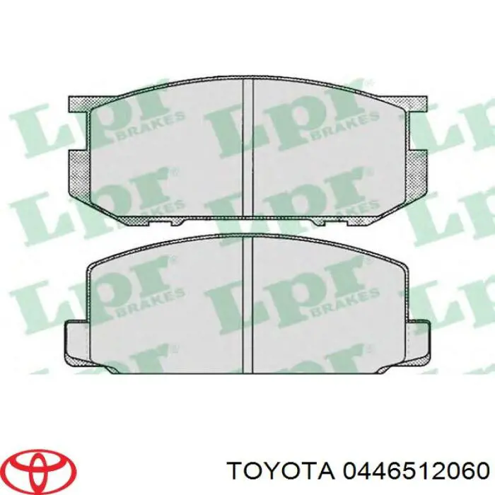 0446512060 Toyota колодки гальмівні передні, дискові