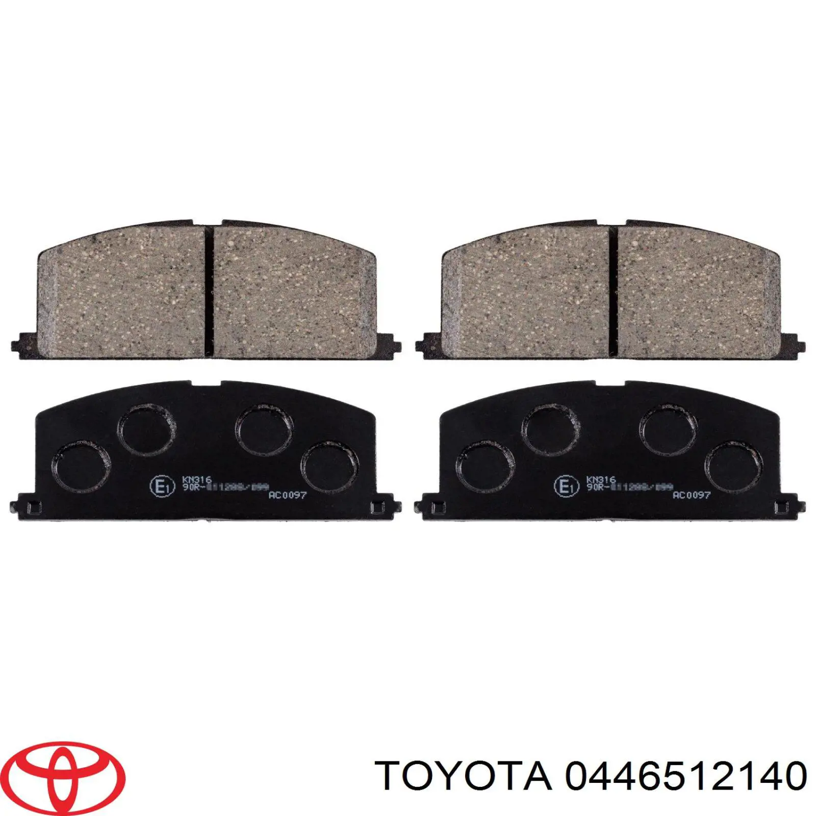 0446512140 Toyota колодки гальмівні передні, дискові