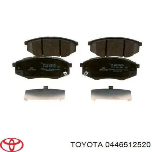 Передні тормозні колодки 0446512520 Toyota