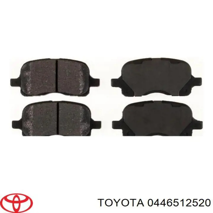 0446512520 Toyota колодки гальмівні передні, дискові