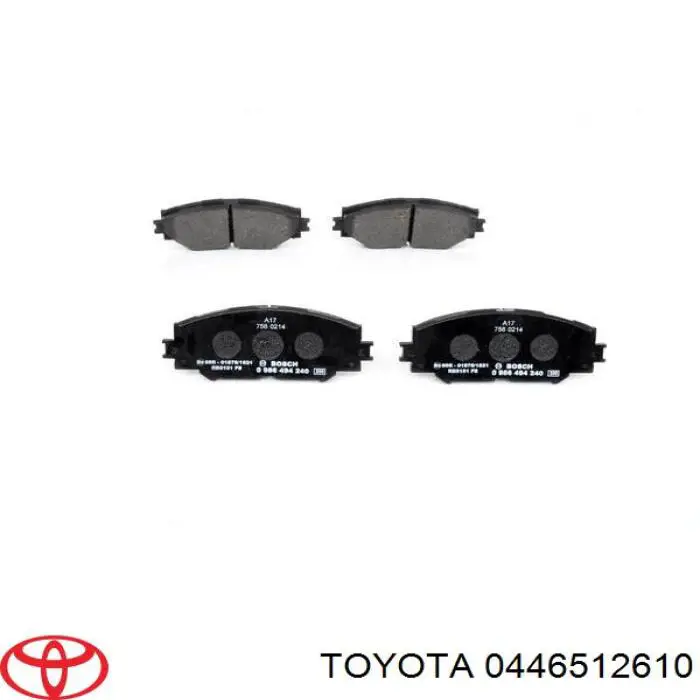 Купити 0446512610 Toyota Колодки гальмівні передні, дискові