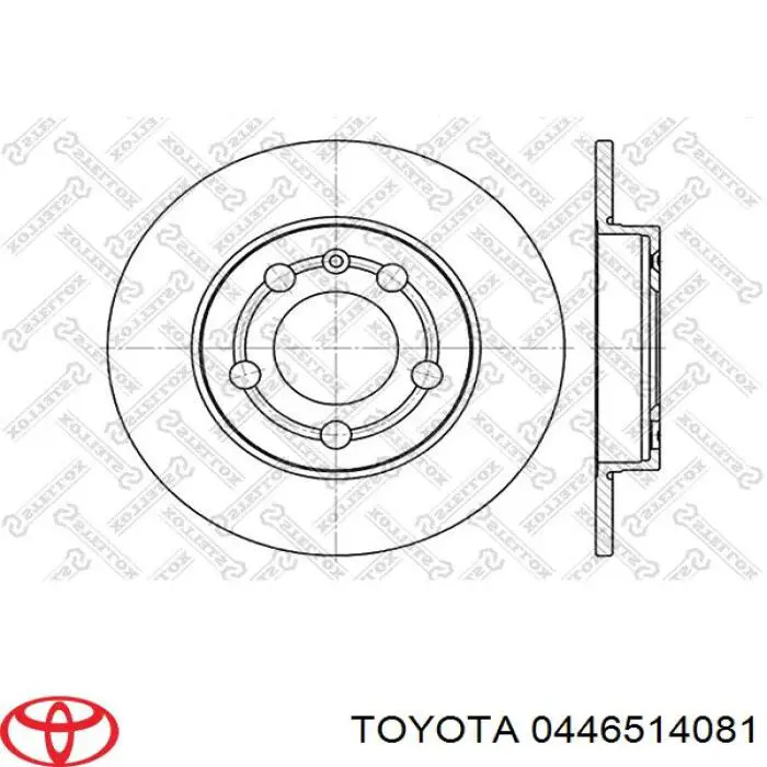 Передні тормозні колодки 0446514081 Toyota