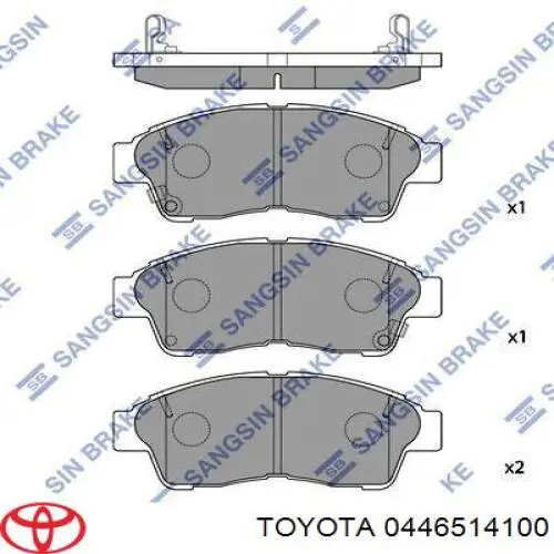 Гальмівні колодки Toyota 0446514100 ціна, від 15.64 USD