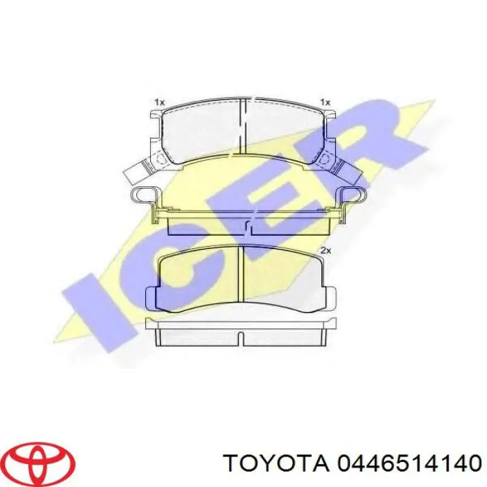 Колодки гальмові задні, дискові 0449214070 Toyota