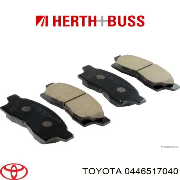 0446517040 Toyota колодки гальмівні передні, дискові