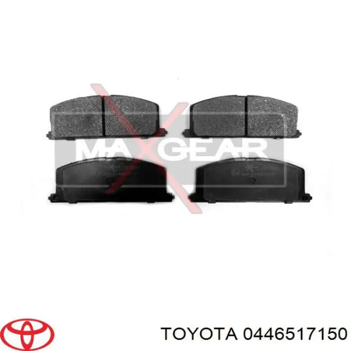 Колодки гальмівні передні, дискові 0446517150 Toyota