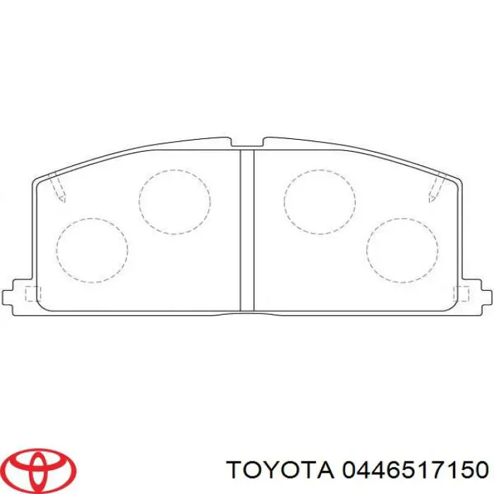 Передні тормозні колодки 0446517150 Toyota