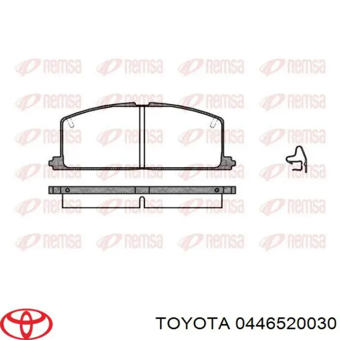 Гальмівні колодки Toyota 0446520030 ціна, від 14.46 USD