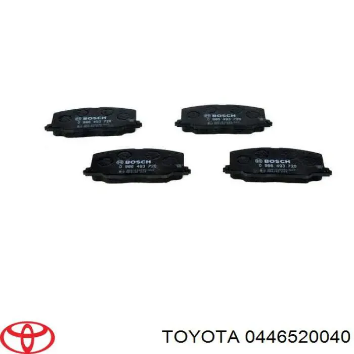 0446520040 Toyota колодки гальмівні передні, дискові