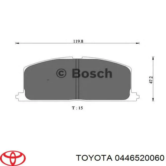 0446520060 Toyota Передні гальмівні колодки