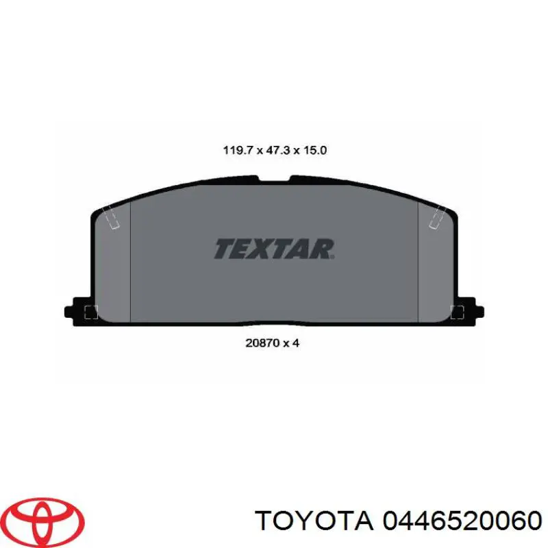 Тормозні колодки Toyota 0446520060
