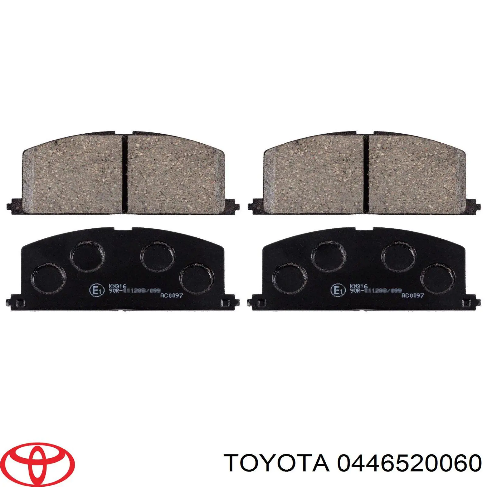 0446520060 Toyota колодки гальмівні передні, дискові