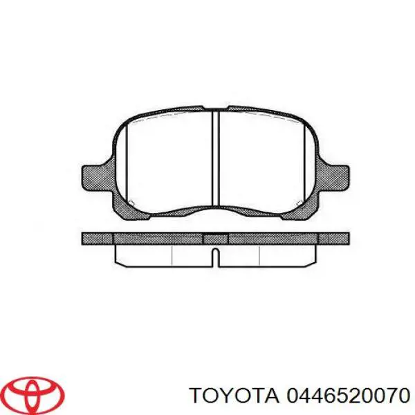 446520070 Toyota колодки гальмівні передні, дискові