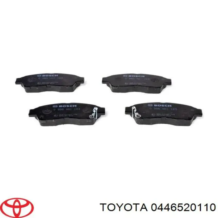0446520110 Toyota колодки гальмівні передні, дискові