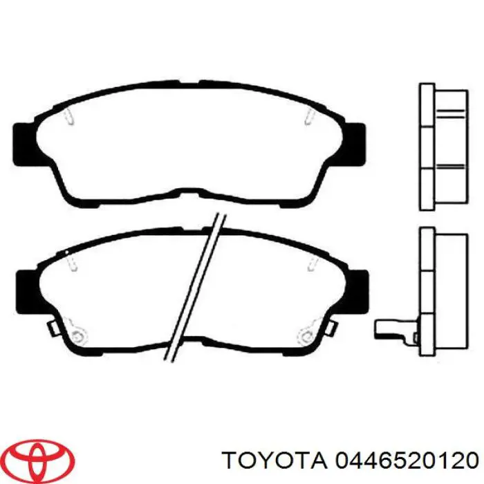 0446520120 Toyota колодки гальмівні передні, дискові