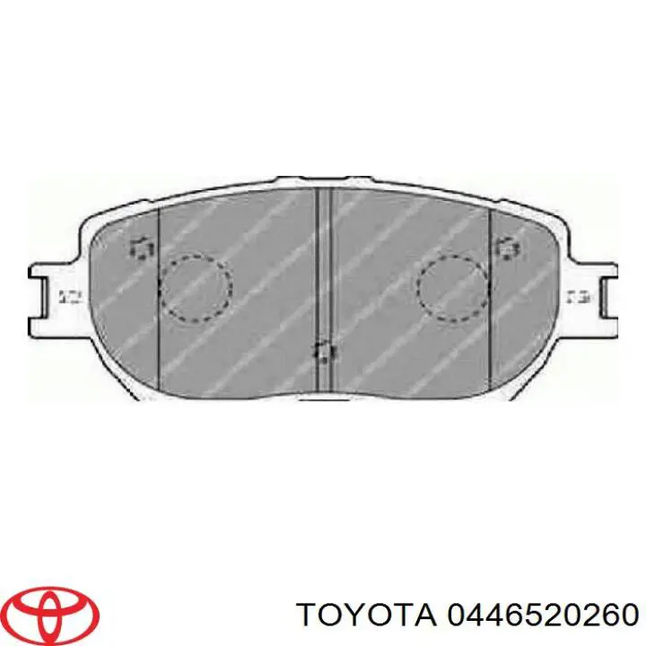 Передні тормозні колодки 0446520260 Toyota