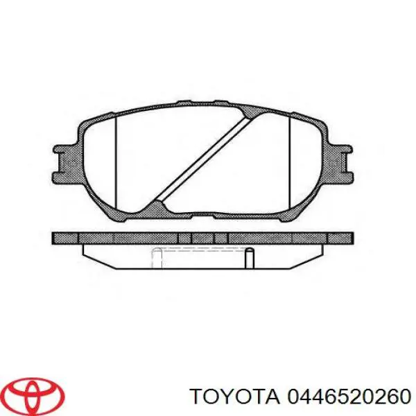 0446520260 Toyota колодки гальмівні передні, дискові