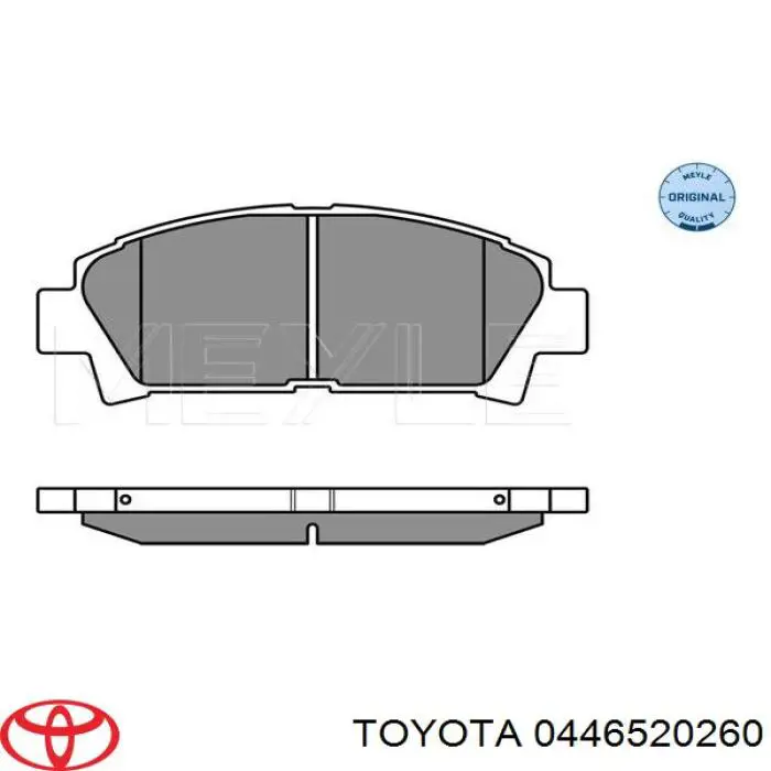 Гальмівні колодки Toyota 0446520260 ціна, від 23.95 USD