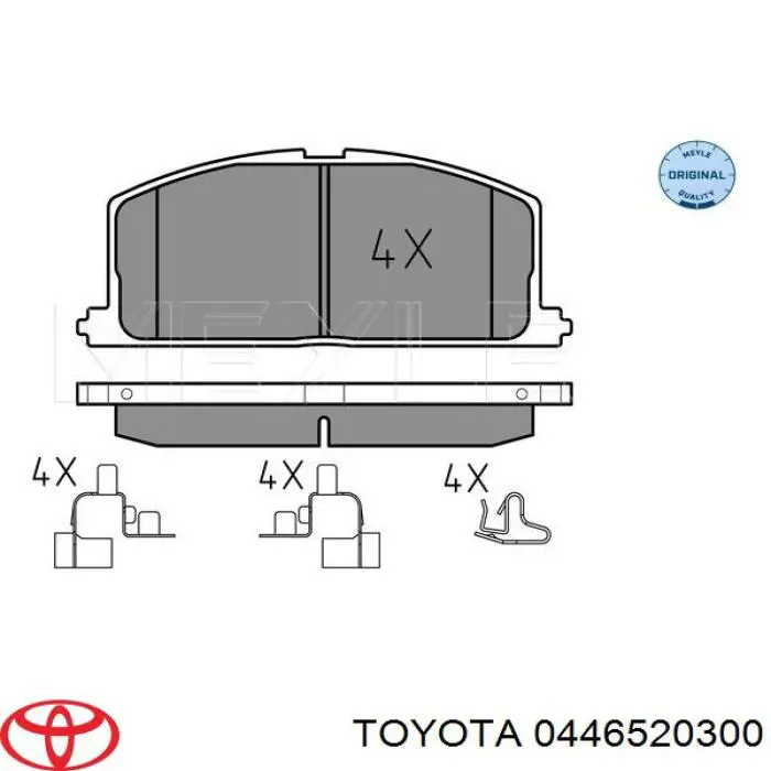Гальмівні колодки Toyota 0446520300 ціна, від 14.48 USD