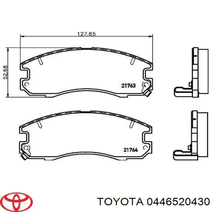 Гальмівні колодки Toyota 0446520430 ціна, від 14.48 USD