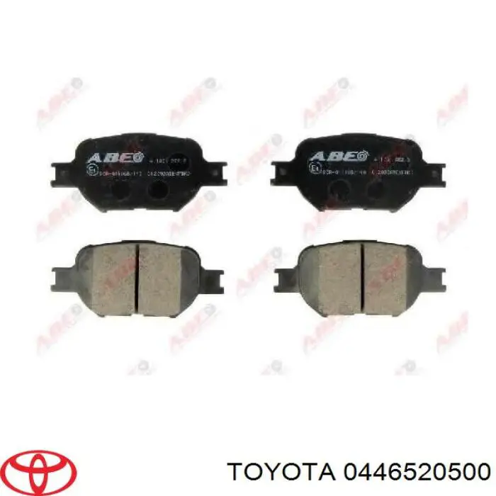 Колодки гальмівні передні, дискові 0446520500 Toyota