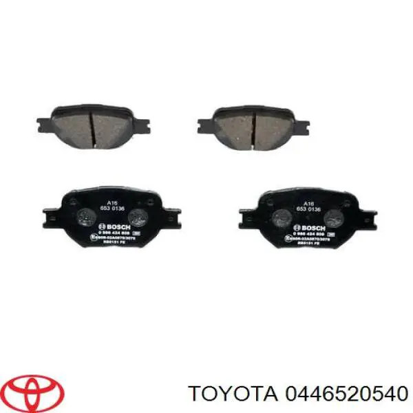 Купити 0446520540 Toyota Колодки гальмівні передні, дискові