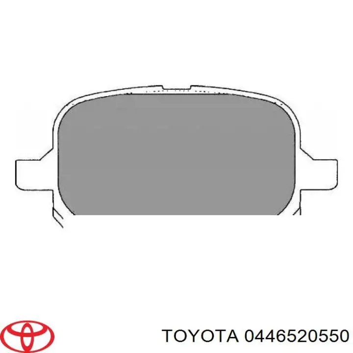 Передні тормозні колодки 0446520550 Toyota