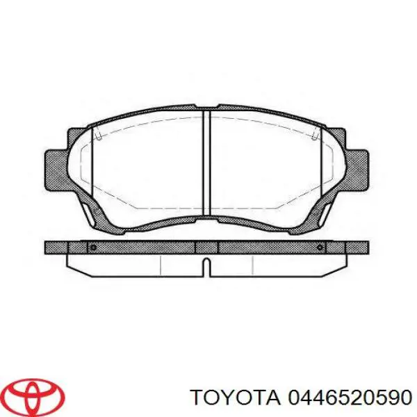 Колодки гальмівні передні, дискові 0446520590 Toyota