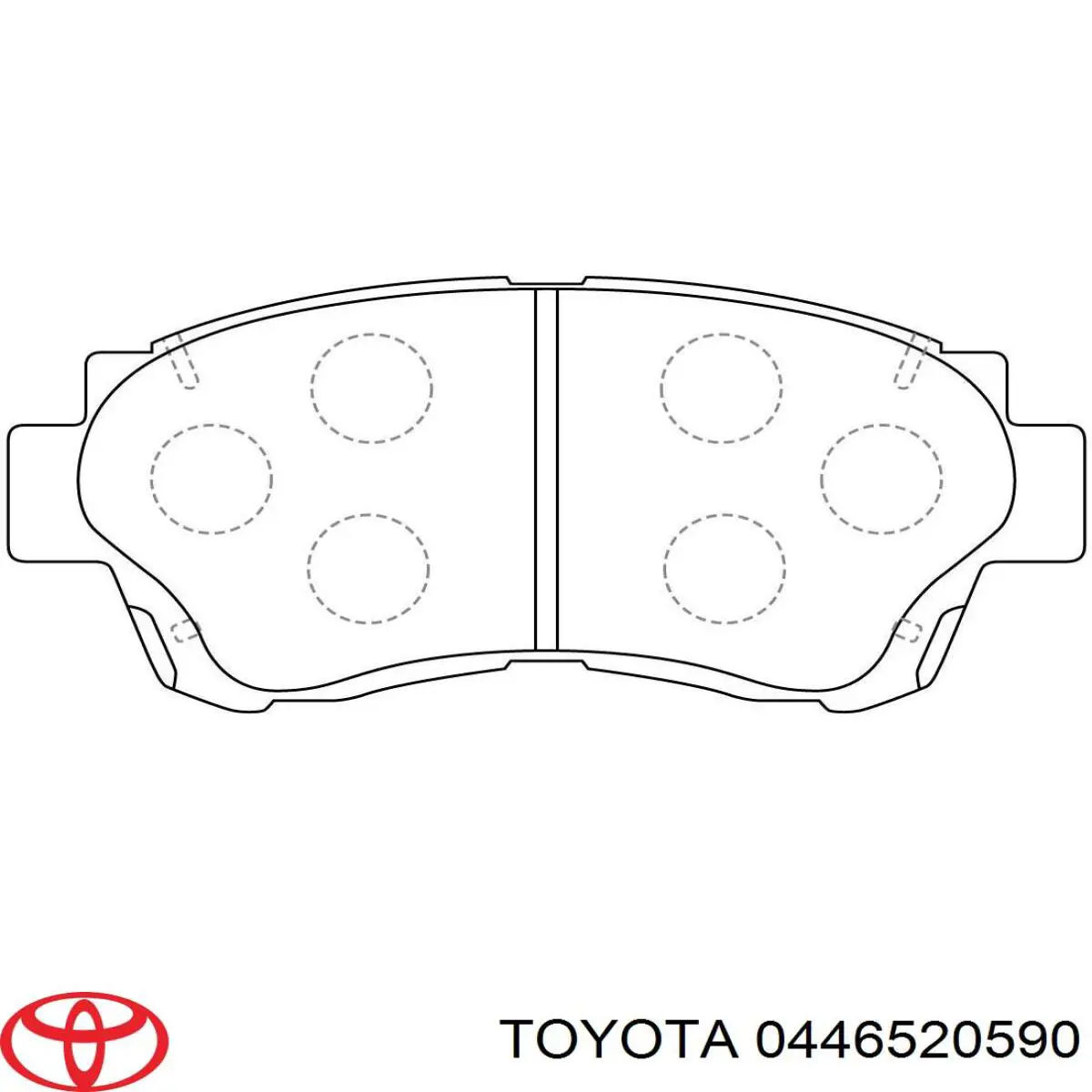Гальмівні колодки Toyota 0446520590 ціна, від 23.95 USD