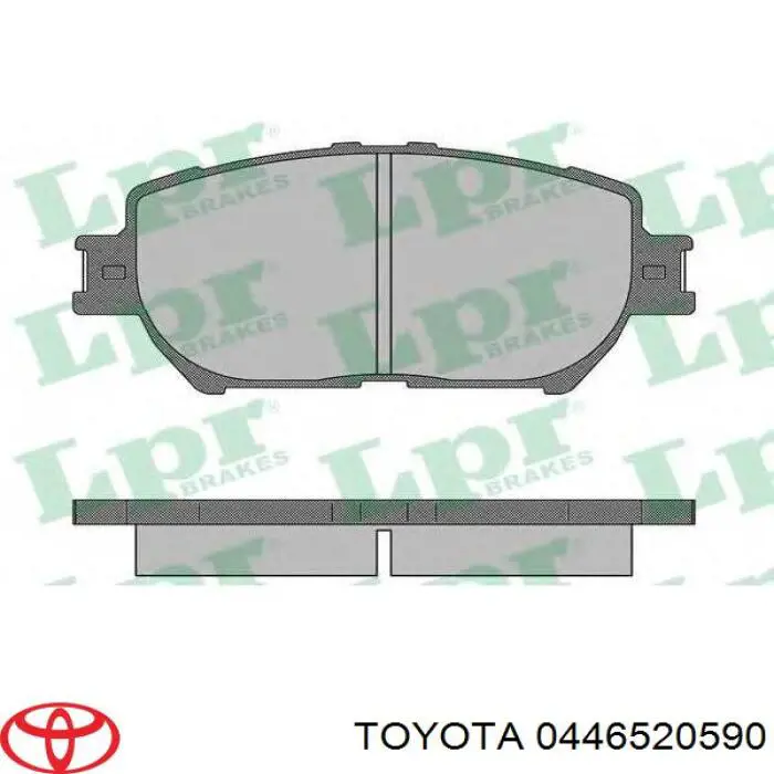 Передні тормозні колодки 0446520590 Toyota